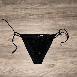 🖤 CALZEDONIA ITALY BLACK SEQUINED SWIM BIKINI MEDIUM 🖤